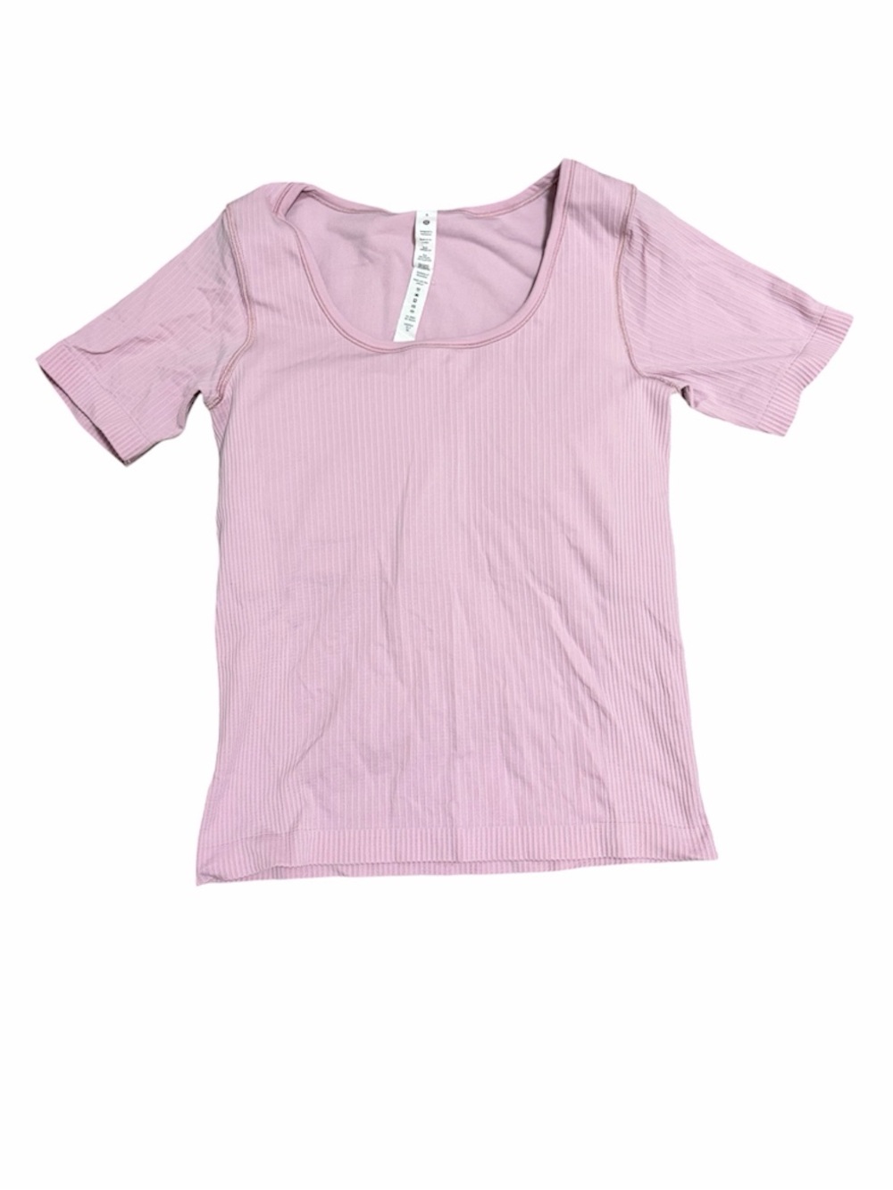 lululemon athletica Ribbed Scoop Neck Short Sleeve Top - Light Pink